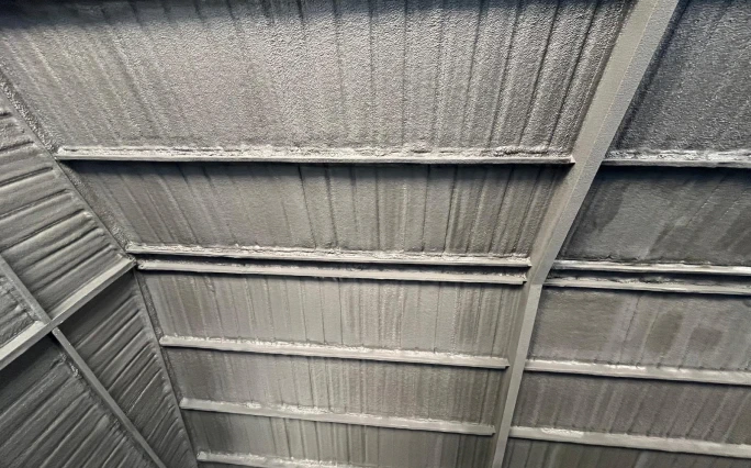 Commercial spray foam application.