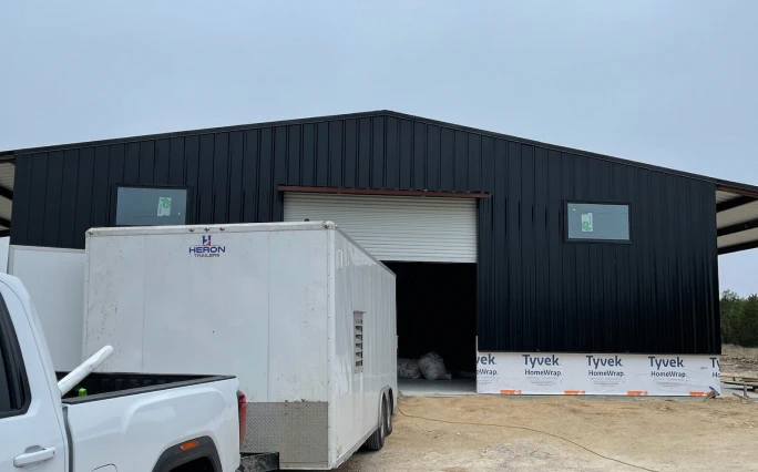 Commercial spray foam application.