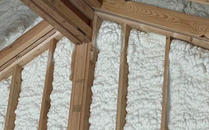 New spray foam application.