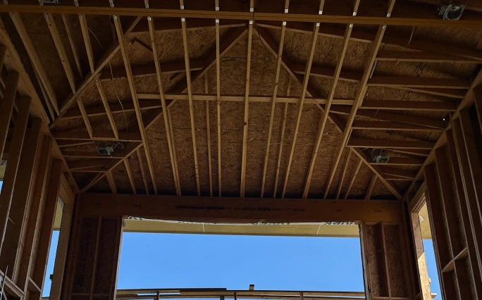 Commercial spray foam application.