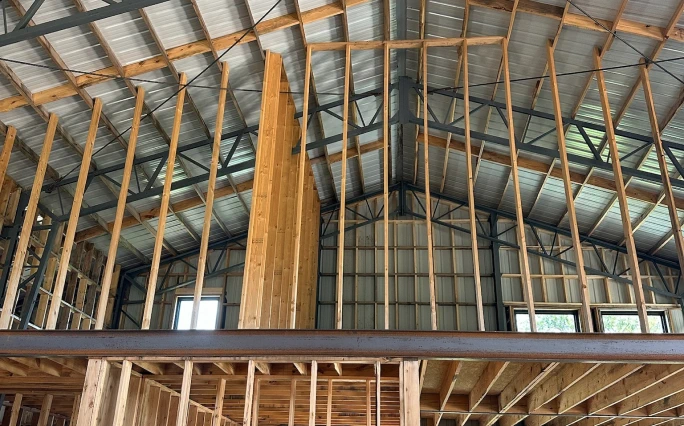 Commercial spray foam application.