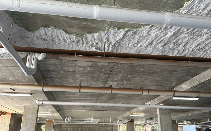 Commercial spray foam application.